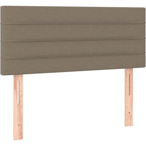 Krevet s oprugama i madracem smeđesivi 90x200 cm od tkanine Slike