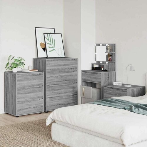 VidaXL omarica za shranjevanje siva sonoma 60 x 48 x 81 cm Slike