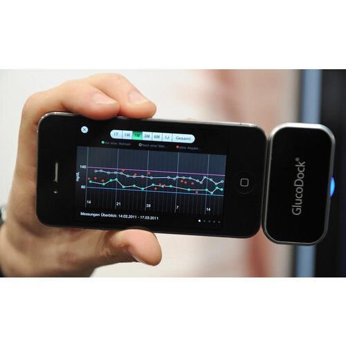 Medisana merilec glukoze v krvi GLUCODOCK za iPhone, iPod, iPad Slike