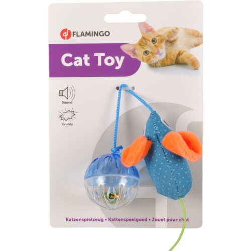 Flamingo igračka za mačke rio mouse 6.5cm Cene