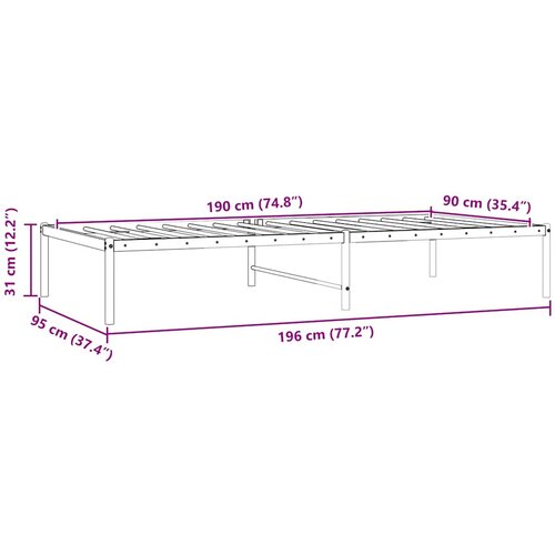  okvir za krevet crni 90 x 190 cm Slike