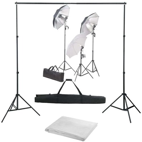 Komplet za fotografski studio sa setom svjetiljki i pozadinom Slike