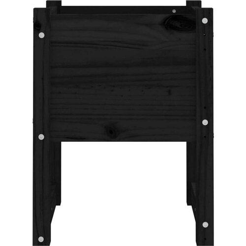 VidaXL Sadilica crna 40 x 40 x 52,5 cm od masivne borovine Slike
