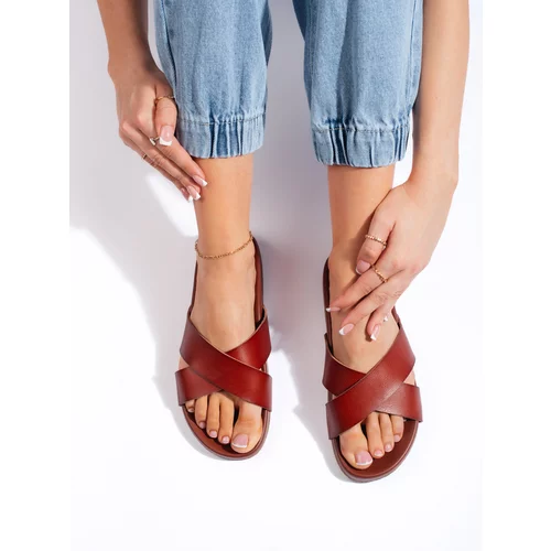 SERGIO LEONE Women's brown slippers