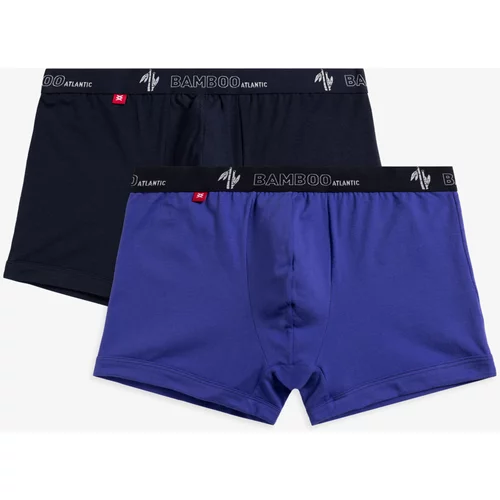 Atlantic Men's Boxer Shorts 2Pack - Navy Blue/Purple