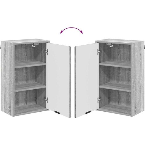 VidaXL Kupaonski ormar Zidne Sivi hrast sonoma 39 x 23.5 x 65 cm Slike