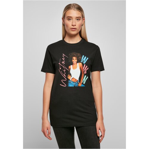 Merchcode Ladies Women's T-shirt Whitney Houston WWW black Cene