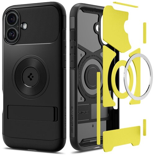Spigen SLIM ARMOR MAG ZA MAGSAFE OVITEK ZA IPHONE 16 ČRN, (21998981) Slike