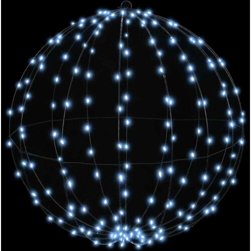  Lopta Hladna bijela 60 x 60 x 62 cm Metal 192 LED lampica Slike