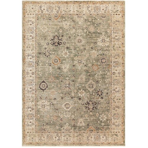 Asiatic Carpets Zelena/bež ročno tkana preproga 200x300 cm Heriz Ornate &ndash; Cene