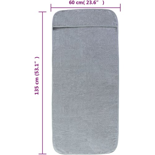 Ručnici za plažu 4 kom sivi 60 x 135 cm od tkanine 400 GSM Slike