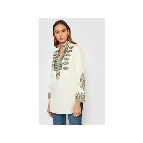 Tory Burch Tunika Embroidered 87518 Bež Relaxed Fit
