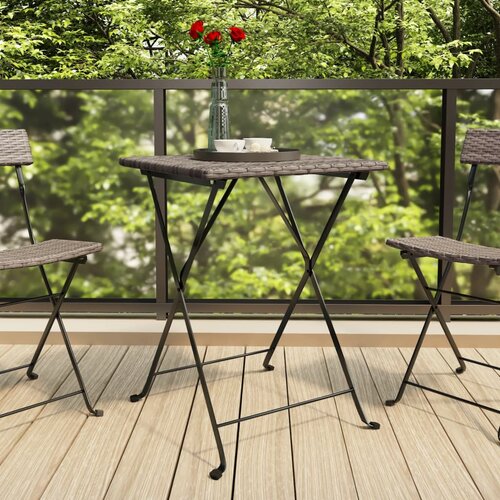  Sklopivi bistro stol sivi 55 x 54 x 71 cm od poliratana Cijene