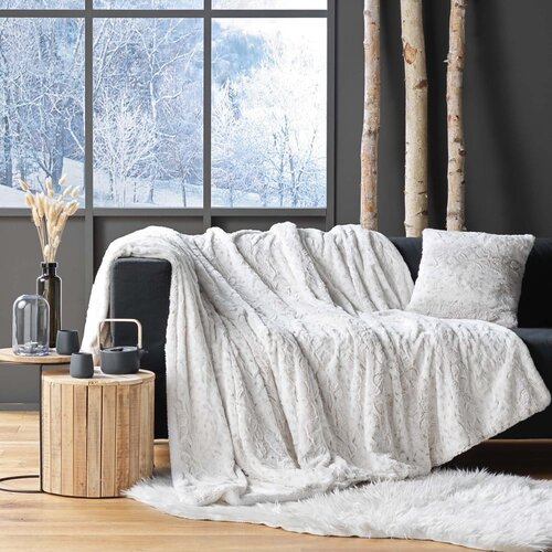 Douceur d int&amp;eacute;rieur Sivo-bež odeja iz umetnega krzna 180x220 cm Alaska &amp;ndash; Slike