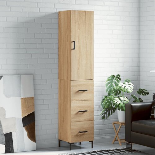 vidaXL Visoka komoda hrasta sonome 34 5x34x180cm od konstruiranog drva Cene