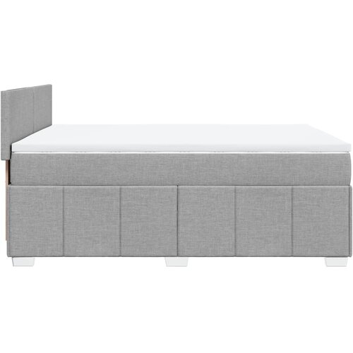  Krevet box spring s madracem svjetlosiva 160x200 cm tkanina Slike