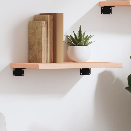 VidaXL Zidna polica 40 x 20 x 2 cm od neobrađene masivne hrastovine Slike