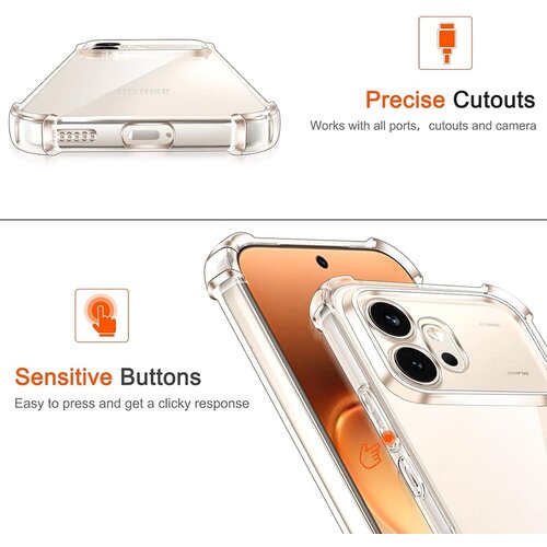 Techsuit Shockproof Clear Silicone prozirna maskica otporna na udarce za Honor 600 Slike
