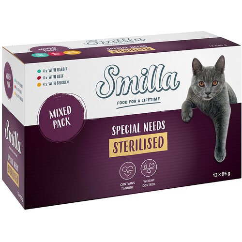 Smilla Sterilised vrećice - mje&amp;scaron;ovito pakiranje - 12 x 85 g Slike