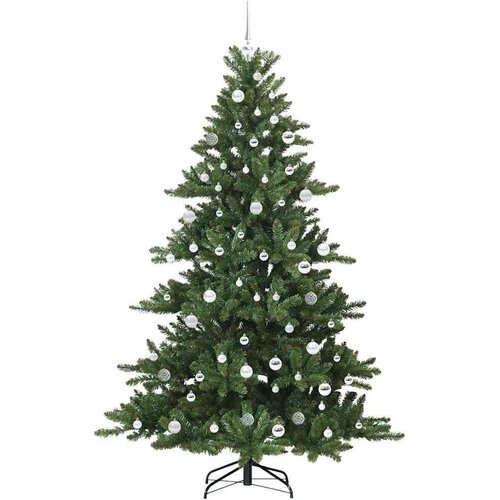 VidaXL Umjetno božićno drvce s nogom with LEDs s stalakom 210cm PVC Slike