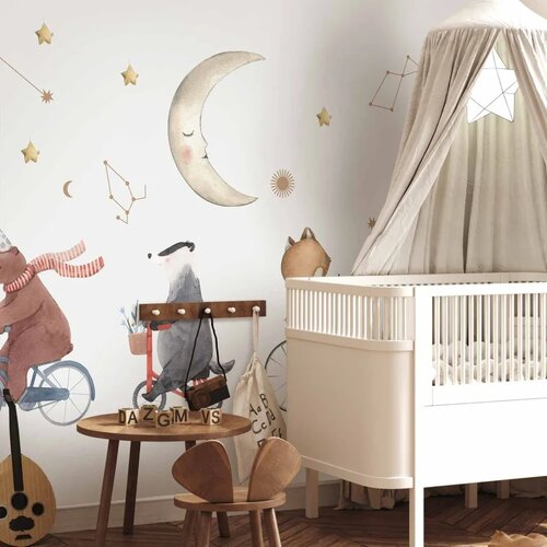  Foto tapeta - Subtle Animals Among the Stars (Watercolour) 100x70 Premium Slike