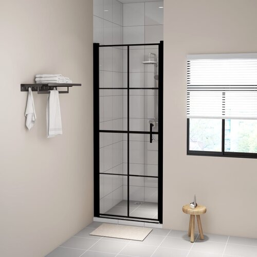 vidaXL Vrata za tuš od kaljenog stakla 81 x 195 cm crna Cijene