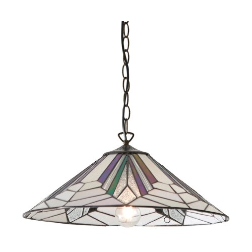  Endon 63938 - Luster na lancu Tiffany ASTORIA 1xE27/60W/230V &amp;Oslash; 48 cm Slike