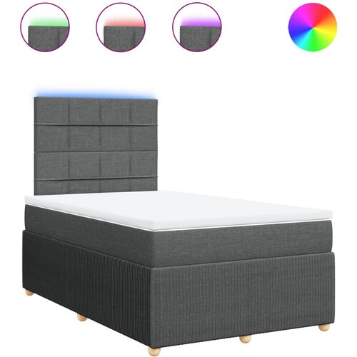 Maison Chic Box spring postelja - Vzmetna postelja z vzmetnico temno siva 120x200 cm blago SL4493, (21901595) Cene