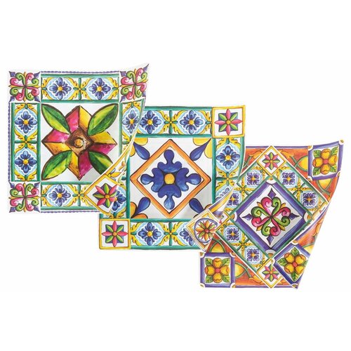 VDE Tivoli 1996 Plastični pogrinjeki v kompletu 6 kos 37x37 cm Costiera - Villa d'Este Cene
