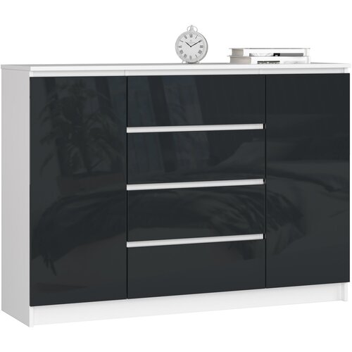 AKORD KOMODA K140 2D 4SZ CLP GRAFITNI SJAJ, (21702962) Slike