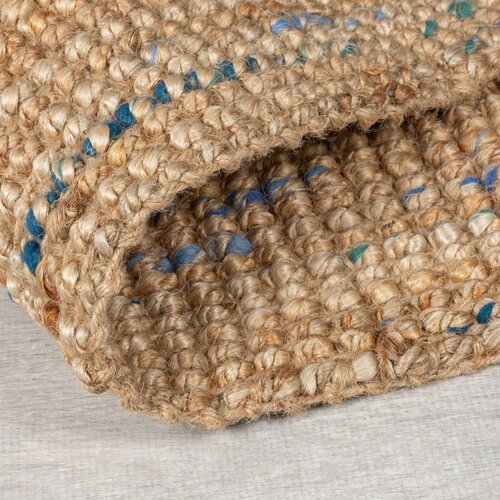 Flair Rugs Ročno tkana preproga iz jute v naravni in modri barvi 120x170 cm Jute Boucle Blue &amp;ndash; Slike