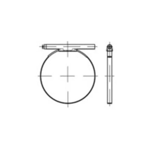 Toolcraft 1066972 obujmica za gipki cijev Obujmice za crijevo Plemeniti čelik 50 St. Slike