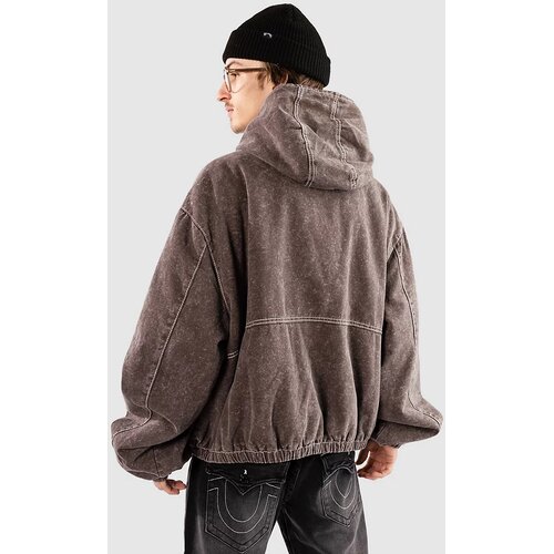 True Religion Big T Cinched Jacket brown acid wash Slike