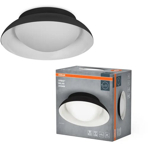 Osram Plafonska svetiljka ORBIS MILAN 2xE27/10W/230V prečnik 30,5 cm crna Slike