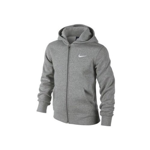 Nike Brushed Fleece Fullzip Hoodie Grey Junior Siva Cene