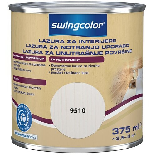 SWINGCOLOR Lazura za za&amp;scaron;titu drva (Bijele boje, 375 ml, Na bazi vode) Slike