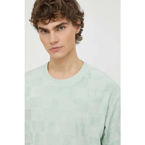 Levi's Pamučna majica za muškarce, boja: zelena, s uzorkom