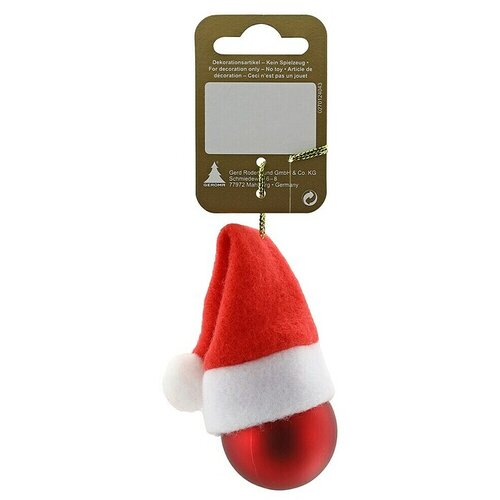 kuglica za božićno drvce s kapicom (crvena, plastika, 1 kom.) Slike