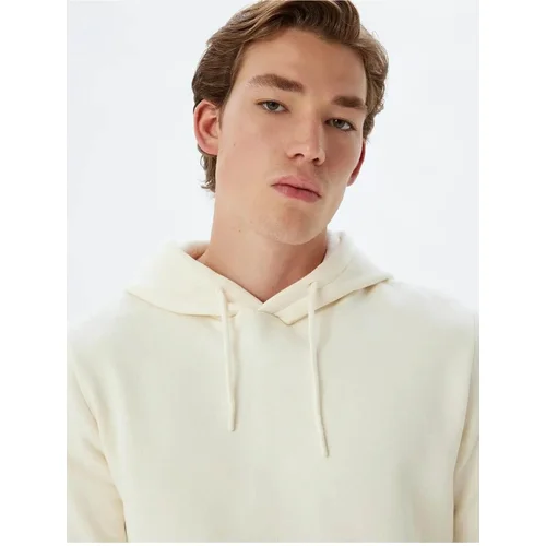 Koton Raised Cotton Basic Hooded Sweatshirt