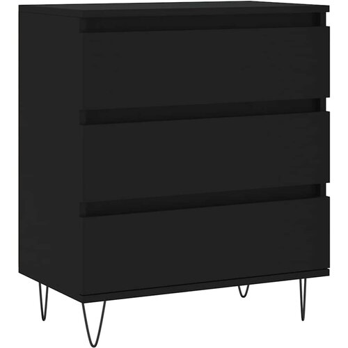  Komoda crna 60 x 35 x 70 cm od konstruiranog drva Slike