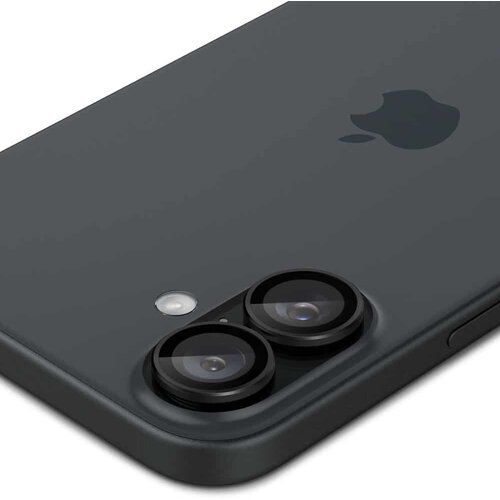 Spigen Glass tR EZ Fit Optik Pro staklo za kameru 2 kom AGL07921 za iPhone 16 / 16 Plus - crno Slike