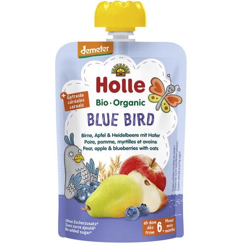 Holle BIO sadni pire Blue Bird - hruška, jabolko & borovnica z ovsom - 100 g Cene