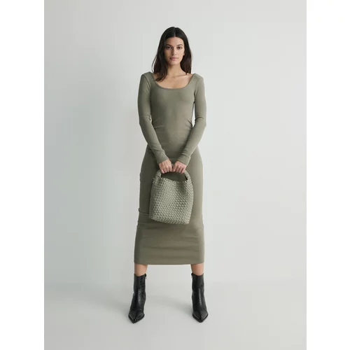 Reserved - Maxi haljina od žerseja - zelena