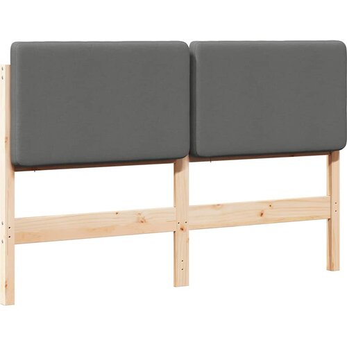  Tapecirani uzglavlje s uzglavljem Smeđa i svijetlosiva 140 cm Slike