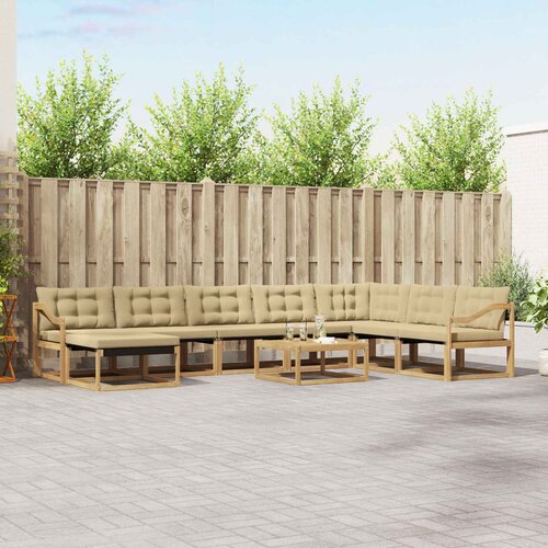  Set vanjskih sofa 9 pcs Bijela i bež 79 x 79 x 37 cm Cene