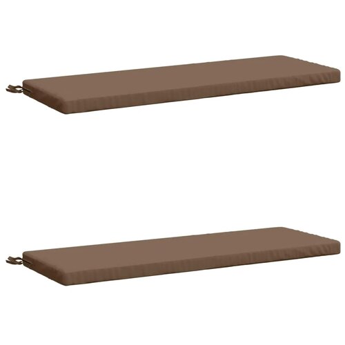  Jastučići za klupe - 2 dijela SOEST 2 kom. 100% poliester - Sivosmeđa 110 x 40 x 5 cm Melange Slike