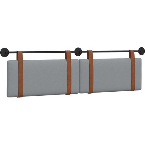  Držeće uzglavlje Zidne Svijetlo siva 190 x 55 x 5 cm Antikni PU - Svjetlosiva 180 cm bez LED Slike