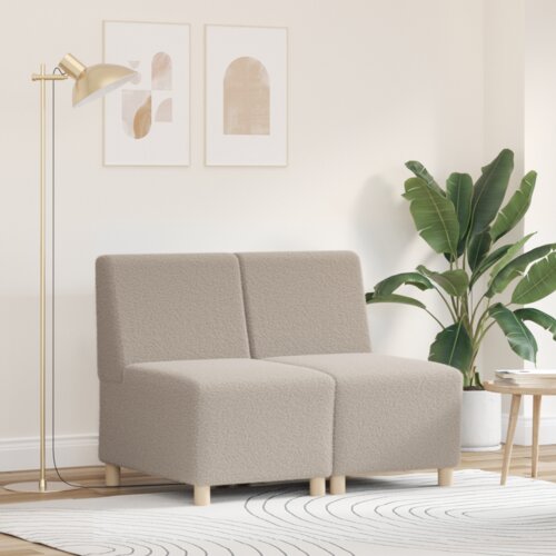 SOFA Chiar 2 pcs Svjetlosiva 55 x 74 x 82 cm Baršunasta tkanina Cijene