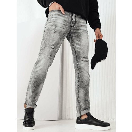 DStreet Men's Grey Denim Trousers Slike