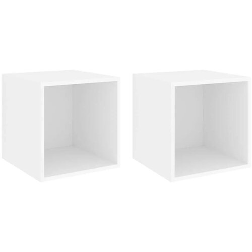  Zidni ormarići 2 kom bijeli 37 x 37 x 37 cm konstruirano drvo - Bijela 2 Cijene
